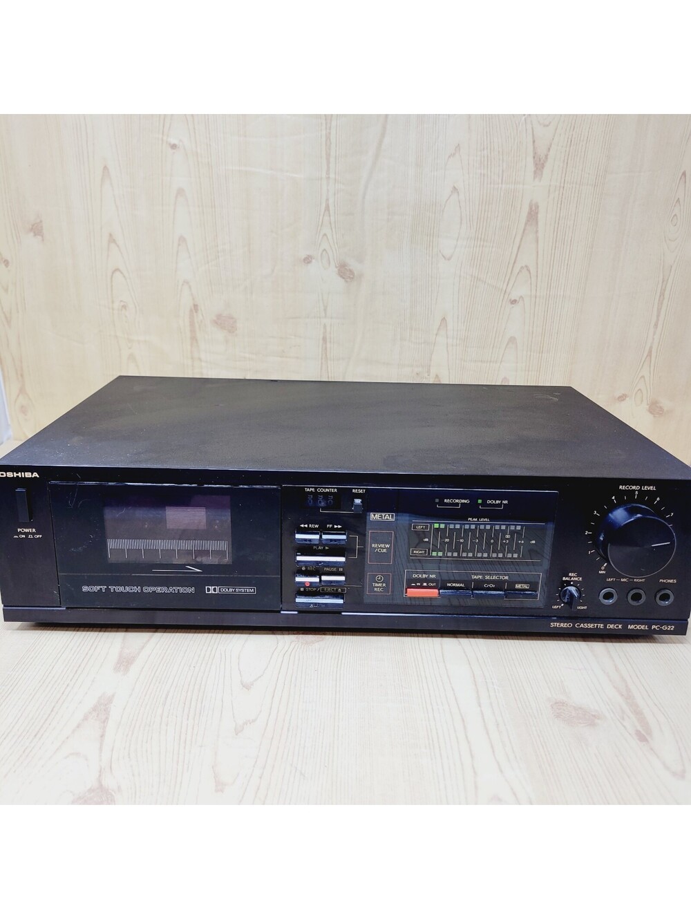 Vintage Toshiba PC-G22 Stereo Cassette Deck Black EATS TAPES
